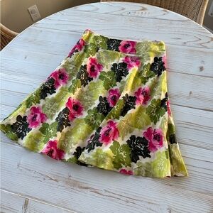 Y2K Silk Floral Spring Mini Skirt